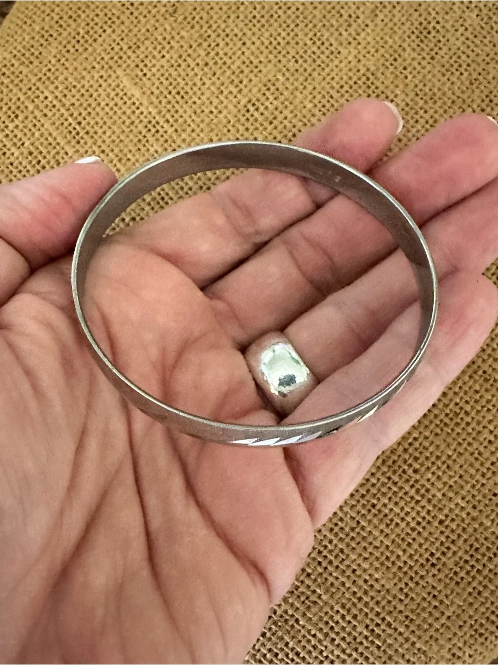 MONET Silver Metal Bangle Bracelet - Picture 4 of 7